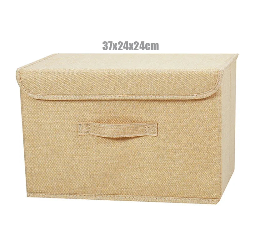 Linen Storage Basket with Lid