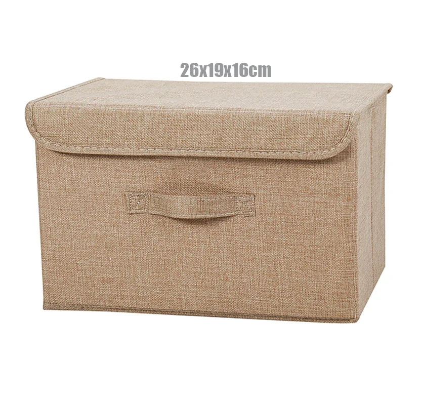 Linen Storage Basket with Lid