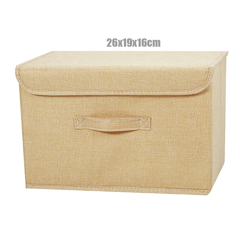 Linen Storage Basket with Lid