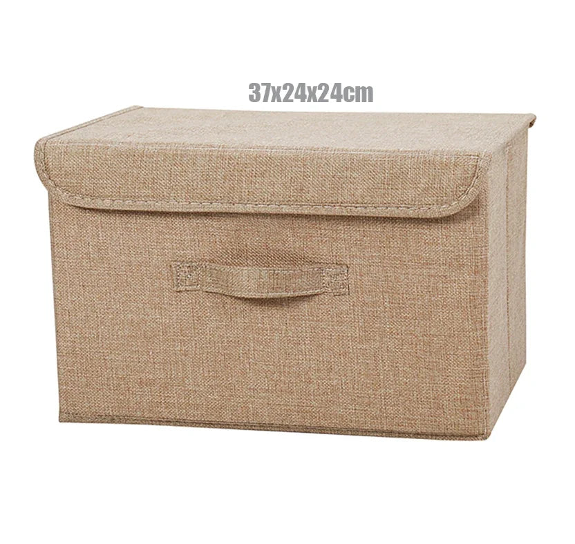 Linen Storage Basket with Lid