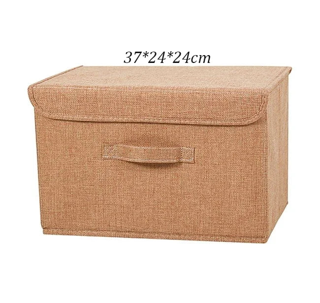 Linen Storage Basket with Lid